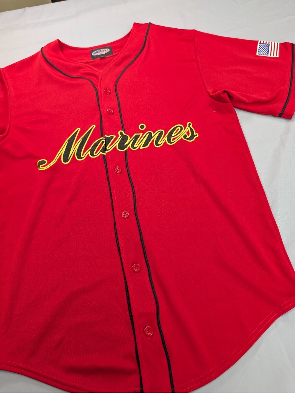 USMC Marines Baseball Jersey JWM Red Medium Semper Fi